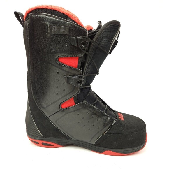 Womens Salomon Moxie Str8jkt Snowboard Snowboarding Boots Size 6 Black and Red